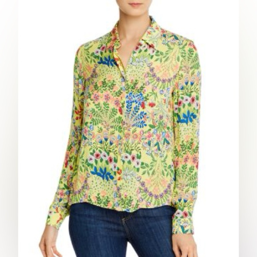 Alice + Olivia Multicolor Floral Blouse
